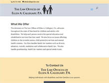 Tablet Screenshot of callegarylaw.com